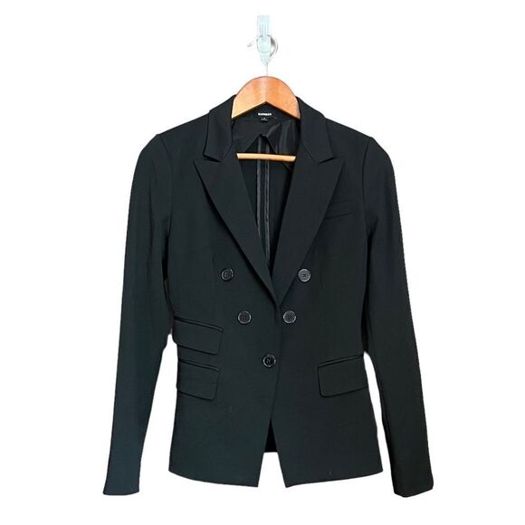 Express black 3 pocket blazer. Size 4 - Picture 1 of 9